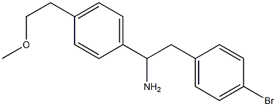 2-(4-bromophenyl)-1-[4-(2-methoxyethyl)phenyl]ethan-1-amine Struktur