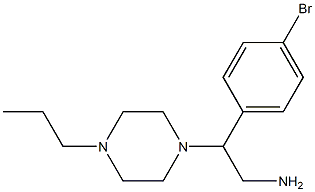 2-(4-bromophenyl)-2-(4-propylpiperazin-1-yl)ethanamine Struktur