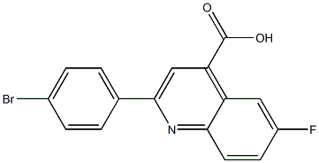 2-(4-bromophenyl)-6-fluoroquinoline-4-carboxylic acid Struktur