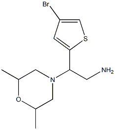 2-(4-bromothiophen-2-yl)-2-(2,6-dimethylmorpholin-4-yl)ethan-1-amine Struktur