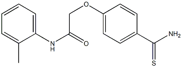 2-(4-carbamothioylphenoxy)-N-(2-methylphenyl)acetamide Struktur