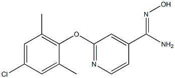 2-(4-chloro-2,6-dimethylphenoxy)-N'-hydroxypyridine-4-carboximidamide Struktur