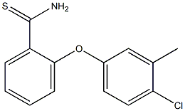 2-(4-chloro-3-methylphenoxy)benzene-1-carbothioamide Struktur