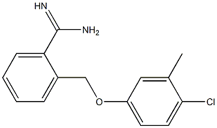 2-(4-chloro-3-methylphenoxymethyl)benzene-1-carboximidamide Struktur