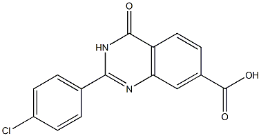 2-(4-chlorophenyl)-4-oxo-3,4-dihydroquinazoline-7-carboxylic acid Struktur