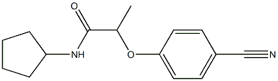 2-(4-cyanophenoxy)-N-cyclopentylpropanamide Struktur