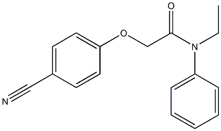 2-(4-cyanophenoxy)-N-ethyl-N-phenylacetamide Struktur