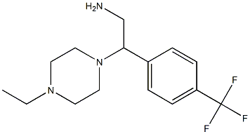 2-(4-ethylpiperazin-1-yl)-2-[4-(trifluoromethyl)phenyl]ethan-1-amine Struktur