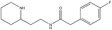 2-(4-fluorophenyl)-N-(2-piperidin-2-ylethyl)acetamide Struktur