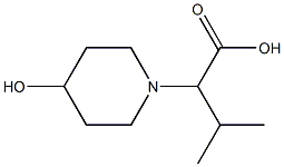 2-(4-hydroxypiperidin-1-yl)-3-methylbutanoic acid Struktur