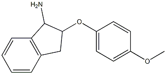 2-(4-methoxyphenoxy)-2,3-dihydro-1H-inden-1-ylamine Struktur