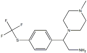 2-(4-methylpiperazin-1-yl)-2-{4-[(trifluoromethyl)sulfanyl]phenyl}ethan-1-amine Struktur