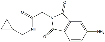 2-(5-amino-1,3-dioxo-2,3-dihydro-1H-isoindol-2-yl)-N-(cyclopropylmethyl)acetamide Struktur