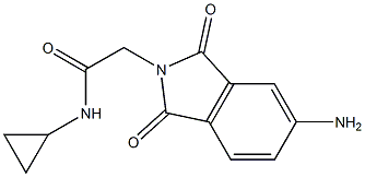 2-(5-amino-1,3-dioxo-2,3-dihydro-1H-isoindol-2-yl)-N-cyclopropylacetamide Struktur