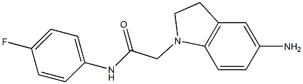 2-(5-amino-2,3-dihydro-1H-indol-1-yl)-N-(4-fluorophenyl)acetamide Struktur