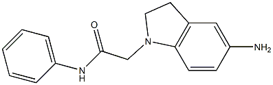 2-(5-amino-2,3-dihydro-1H-indol-1-yl)-N-phenylacetamide Struktur