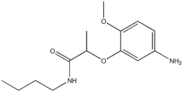 2-(5-amino-2-methoxyphenoxy)-N-butylpropanamide Struktur