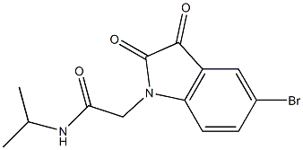 2-(5-bromo-2,3-dioxo-2,3-dihydro-1H-indol-1-yl)-N-(propan-2-yl)acetamide Struktur