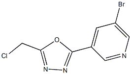 2-(5-bromopyridin-3-yl)-5-(chloromethyl)-1,3,4-oxadiazole Struktur