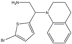 2-(5-bromothien-2-yl)-2-(3,4-dihydroquinolin-1(2H)-yl)ethanamine Struktur