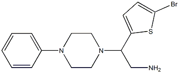 2-(5-bromothiophen-2-yl)-2-(4-phenylpiperazin-1-yl)ethan-1-amine Struktur