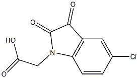 2-(5-chloro-2,3-dioxo-2,3-dihydro-1H-indol-1-yl)acetic acid Struktur