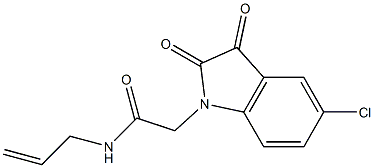 2-(5-chloro-2,3-dioxo-2,3-dihydro-1H-indol-1-yl)-N-(prop-2-en-1-yl)acetamide Struktur