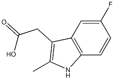 2-(5-fluoro-2-methyl-1H-indol-3-yl)acetic acid Struktur