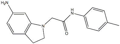 2-(6-amino-2,3-dihydro-1H-indol-1-yl)-N-(4-methylphenyl)acetamide Struktur