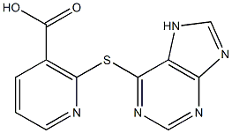 2-(7H-purin-6-ylthio)nicotinic acid Struktur