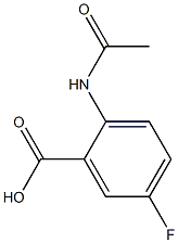 2-(acetylamino)-5-fluorobenzoic acid Struktur