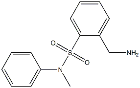 2-(aminomethyl)-N-methyl-N-phenylbenzenesulfonamide Struktur