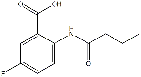 2-(butyrylamino)-5-fluorobenzoic acid Struktur