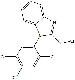 2-(chloromethyl)-1-(2,4,5-trichlorophenyl)-1H-1,3-benzodiazole Struktur