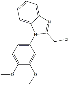 2-(chloromethyl)-1-(3,4-dimethoxyphenyl)-1H-1,3-benzodiazole Struktur