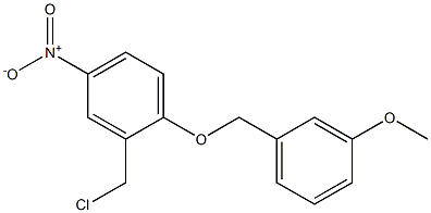 2-(chloromethyl)-1-[(3-methoxyphenyl)methoxy]-4-nitrobenzene Struktur