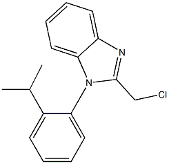 2-(chloromethyl)-1-[2-(propan-2-yl)phenyl]-1H-1,3-benzodiazole Struktur