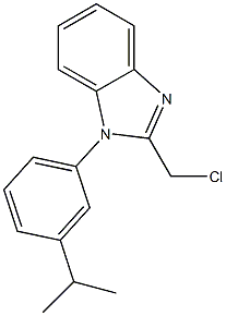 2-(chloromethyl)-1-[3-(propan-2-yl)phenyl]-1H-1,3-benzodiazole Struktur