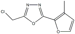 2-(chloromethyl)-5-(3-methyl-2-furyl)-1,3,4-oxadiazole Struktur