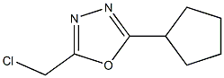 2-(chloromethyl)-5-cyclopentyl-1,3,4-oxadiazole Struktur