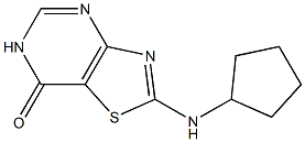 2-(cyclopentylamino)[1,3]thiazolo[4,5-d]pyrimidin-7(6H)-one Struktur