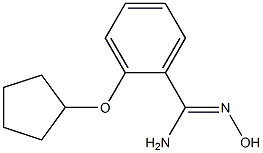 2-(cyclopentyloxy)-N'-hydroxybenzenecarboximidamide Struktur