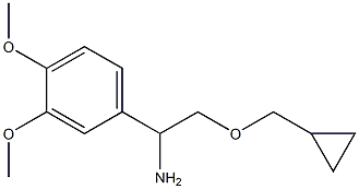 2-(cyclopropylmethoxy)-1-(3,4-dimethoxyphenyl)ethan-1-amine Struktur