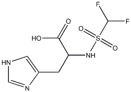 2-(difluoromethane)sulfonamido-3-(1H-imidazol-4-yl)propanoic acid Struktur