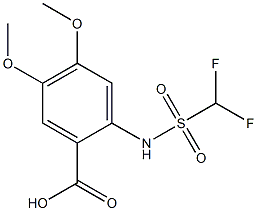 2-(difluoromethanesulfonamido)-4,5-dimethoxybenzoic acid Struktur