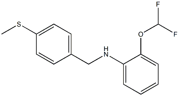 2-(difluoromethoxy)-N-{[4-(methylsulfanyl)phenyl]methyl}aniline Struktur