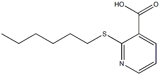 2-(hexylsulfanyl)pyridine-3-carboxylic acid Struktur