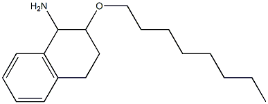 2-(octyloxy)-1,2,3,4-tetrahydronaphthalen-1-amine Struktur