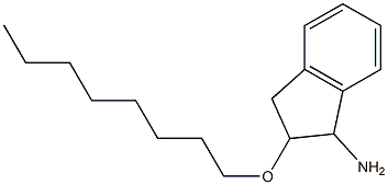 2-(octyloxy)-2,3-dihydro-1H-inden-1-amine Struktur