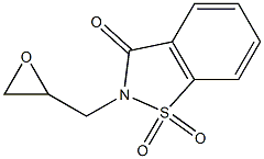 2-(oxiran-2-ylmethyl)-1,2-benzisothiazol-3(2H)-one 1,1-dioxide Struktur